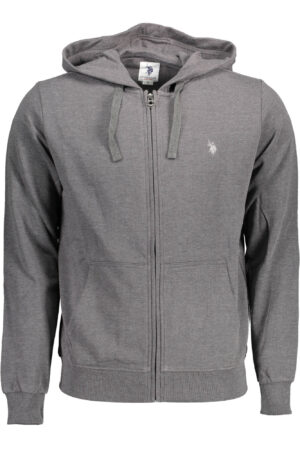 US POLO ASSN. MEN'S GRAY ZIP-UP SWEATSHIRT