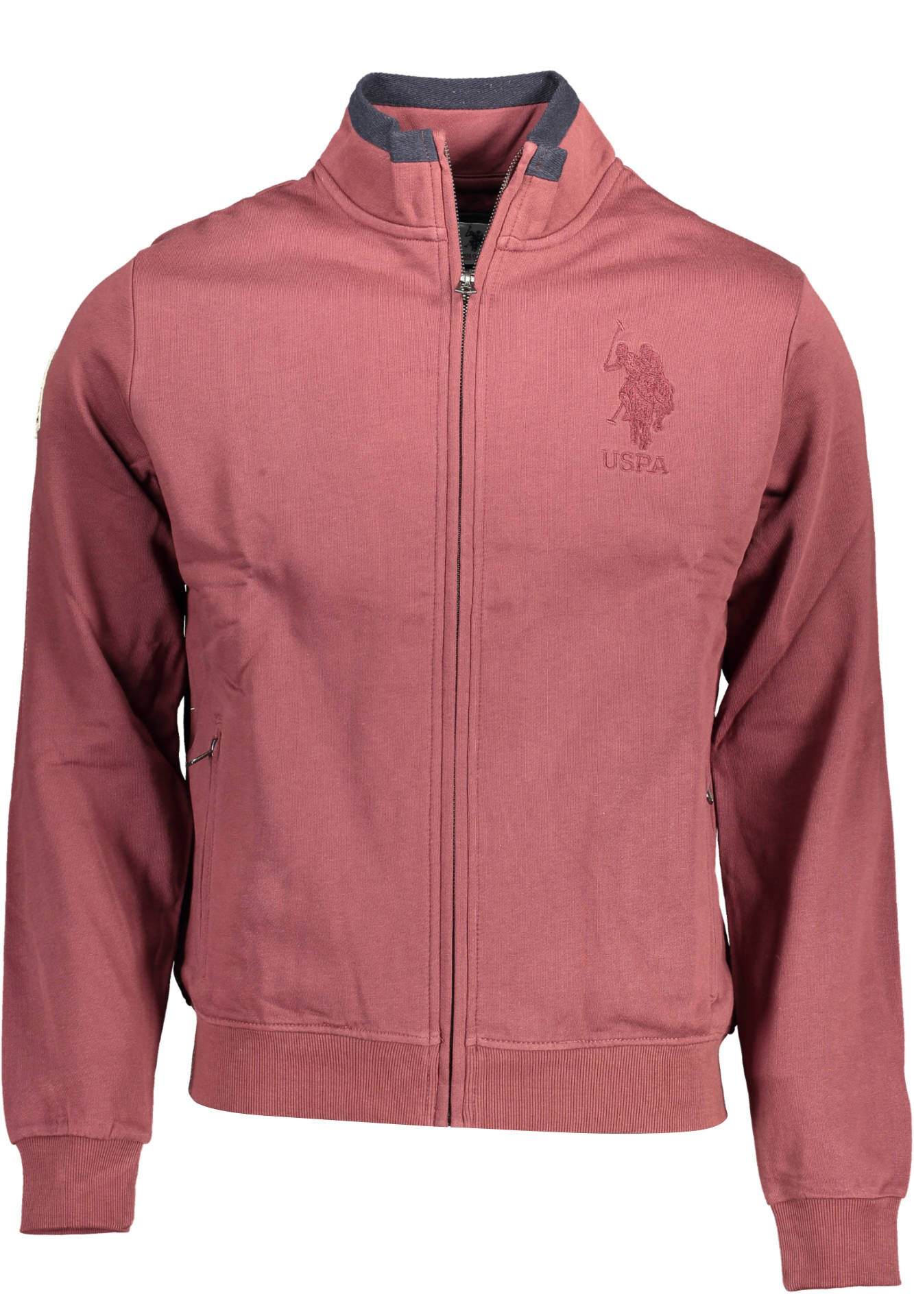 US POLO ASSN. MEN'S PURPLE ZIP-UP SWEATSHIRT