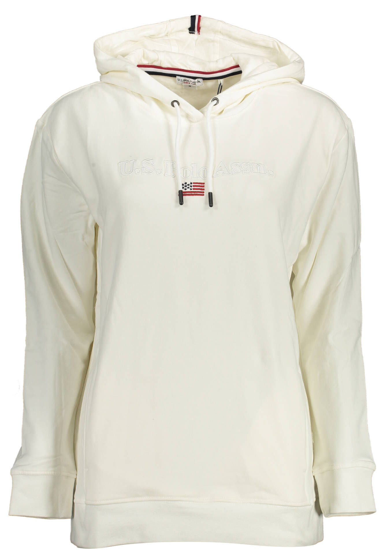 US POLO ASSN. WOMEN'S WHITE ZIP-UP SWEATSHIRT