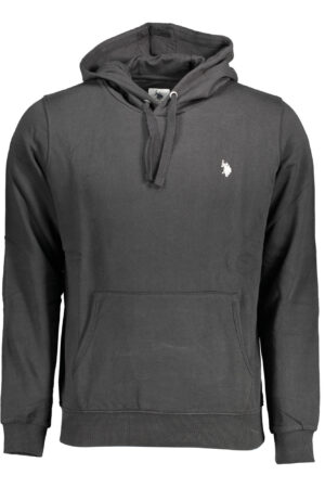 US POLO ASSN. JUODAS VYRIŠKAS DŽEMPERIS SU UŽTRAUKTUKU