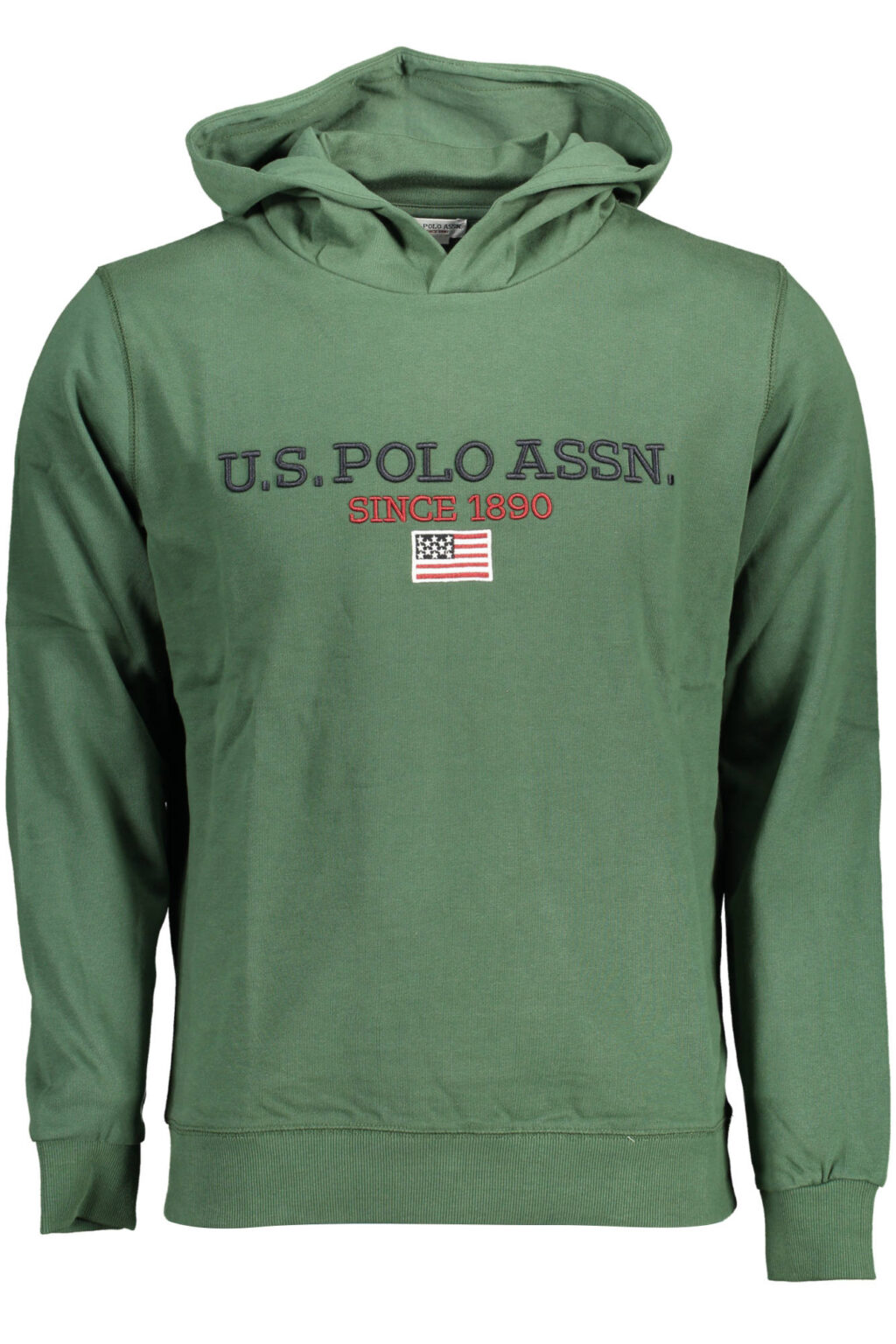 uspolofelpasenzazipuomoverde_1 US POLO ASSN. ŽALIAS VYRIŠKAS DŽEMPERIS SU UŽTRAUKTUKU