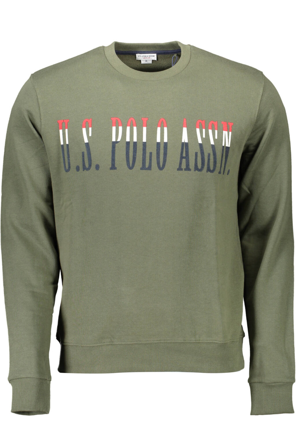 uspolofelpasenzazipuomoverde_1 US POLO ASSN. žalias vyriškas džemperis su užtrauktuku