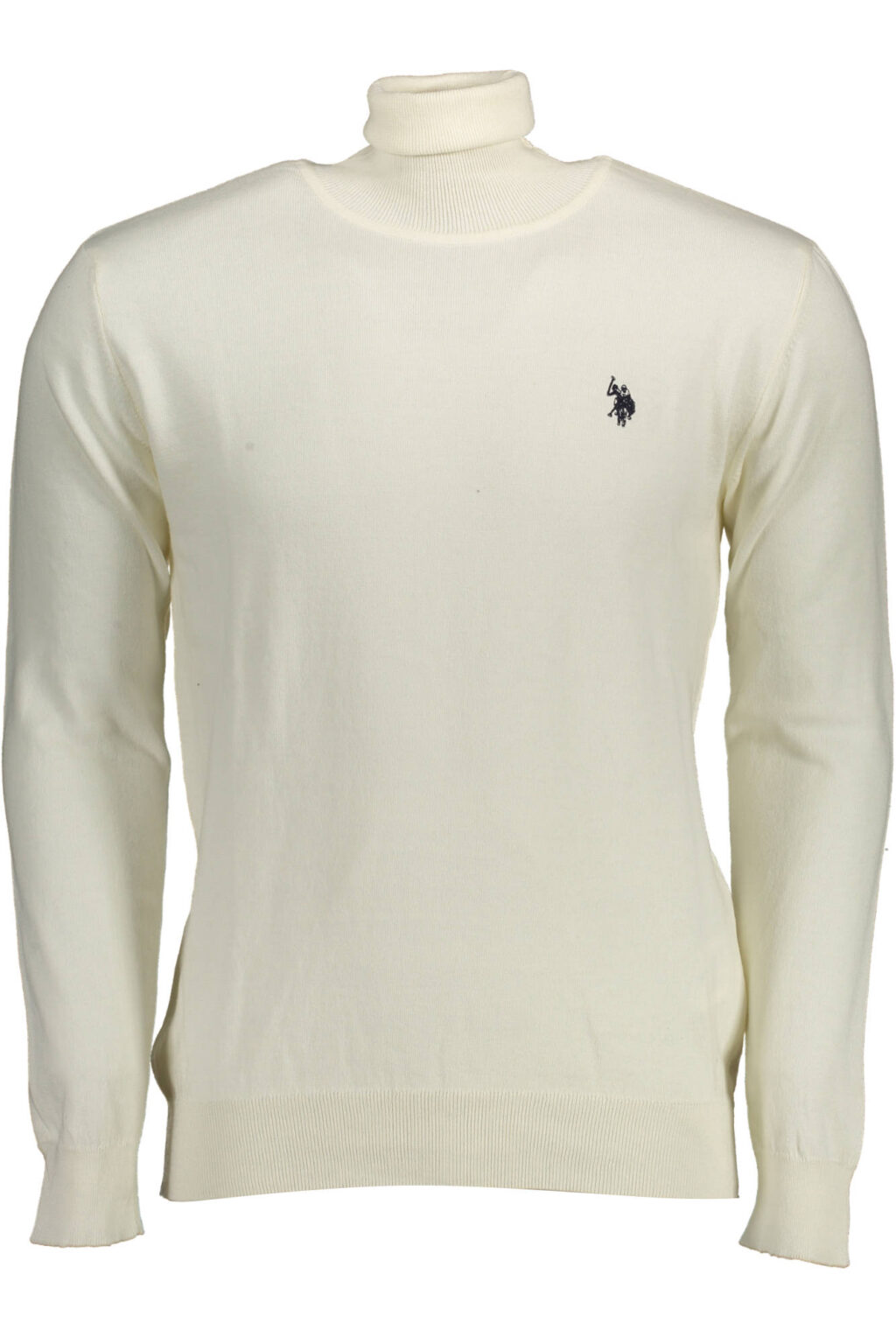 uspololupettouomobianco_1 US POLO ASSN. BALTAS VYRIŠKAS MEGZTINIS AUKŠTU KAKLU