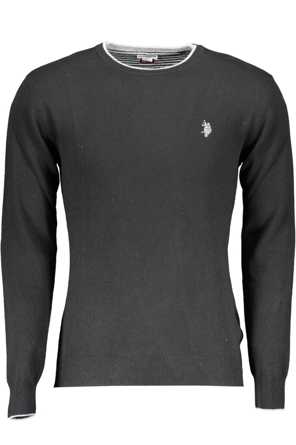 uspolomaglioneuomonero_1 US POLO ASSN. juodas vyriškas megztinis