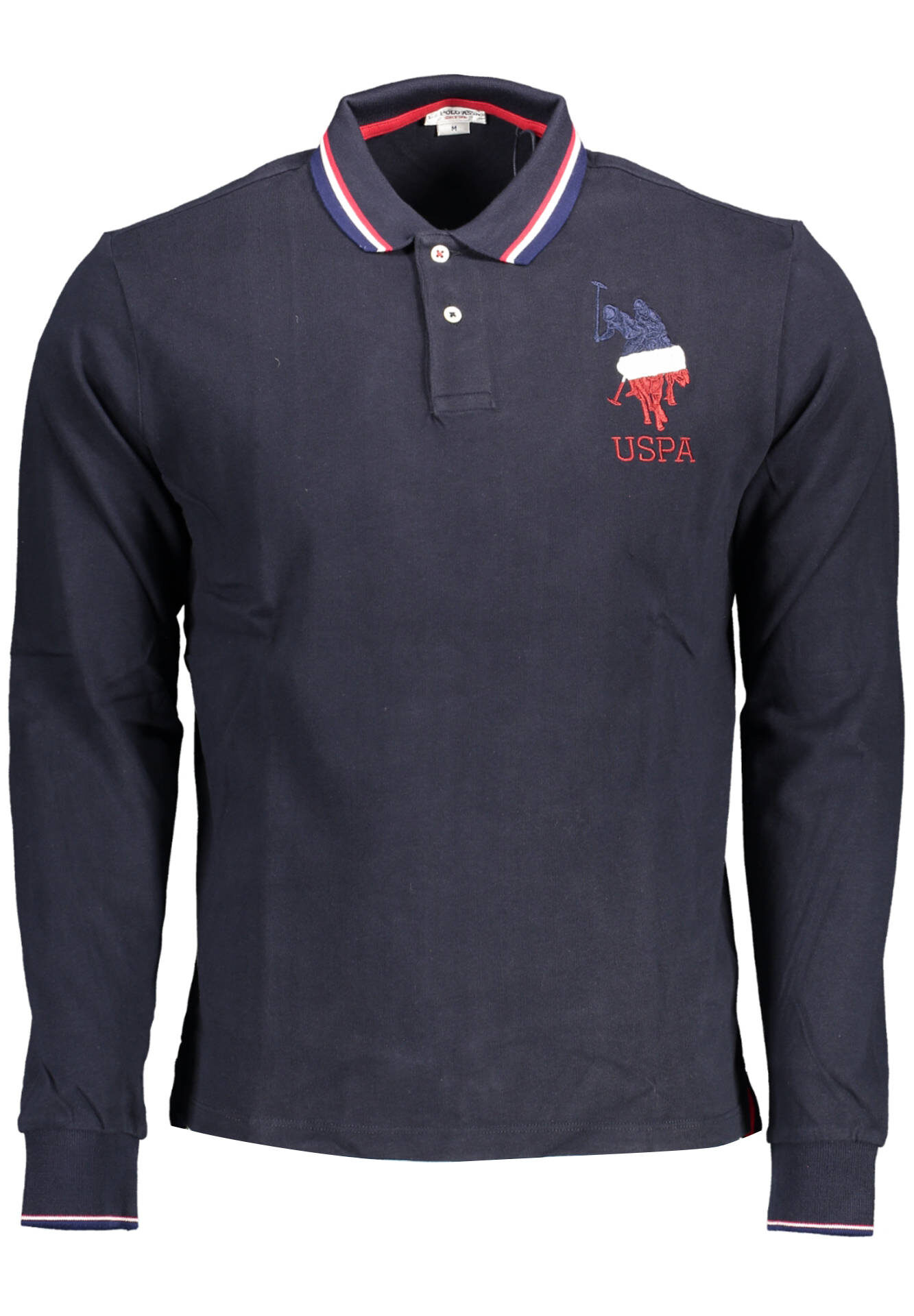 US POLO ASSN. MEN'S LONG-SLEEVED POLO SHIRT, BLUE
