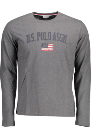US POLO ASSN. vyriški marškinėliai ilgomis rankovėmis, pilki