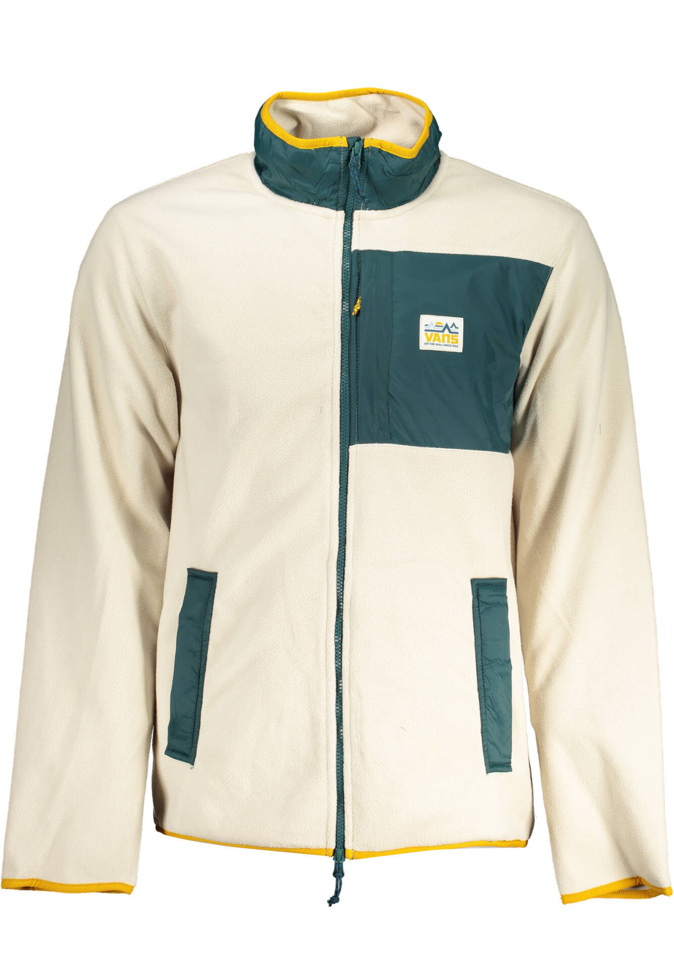 VANS MEN'S BEIGE ZIPPED SWEATSHIRT
