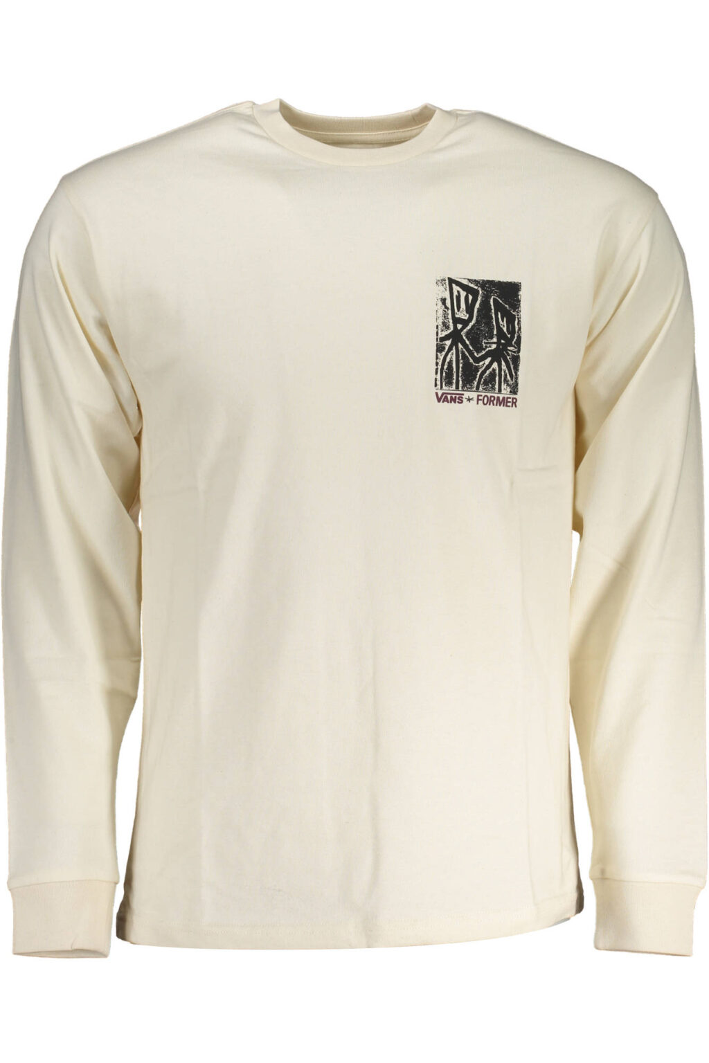 vanst-shirtmanichelungheuomobianco_1 VANS balti vyriški marškinėliai ilgomis rankovėmis