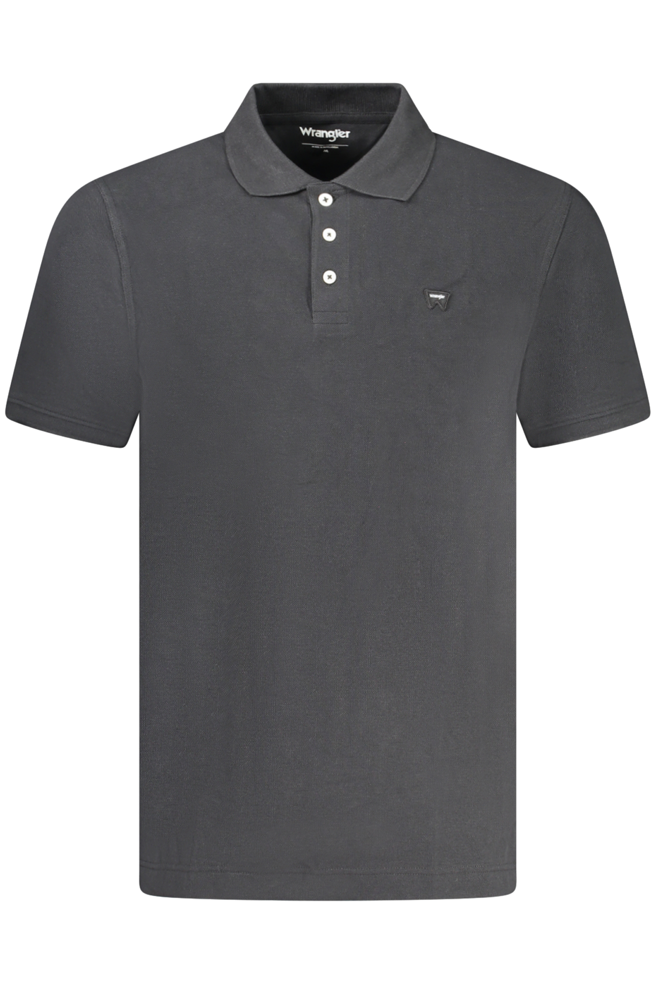 WRANGLER juodi vyriški polo marškinėliai trumpomis rankovėmis WRANGLER juodi vyriški polo marškinėliai trumpomis rankovėmis