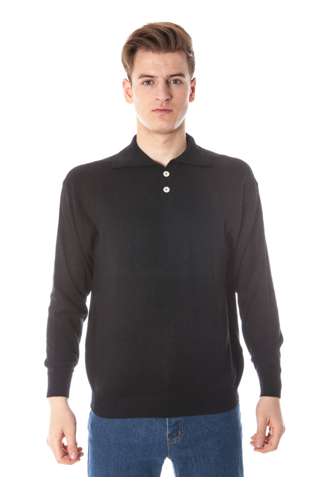 YUKO MEN'S BLACK SWEATER