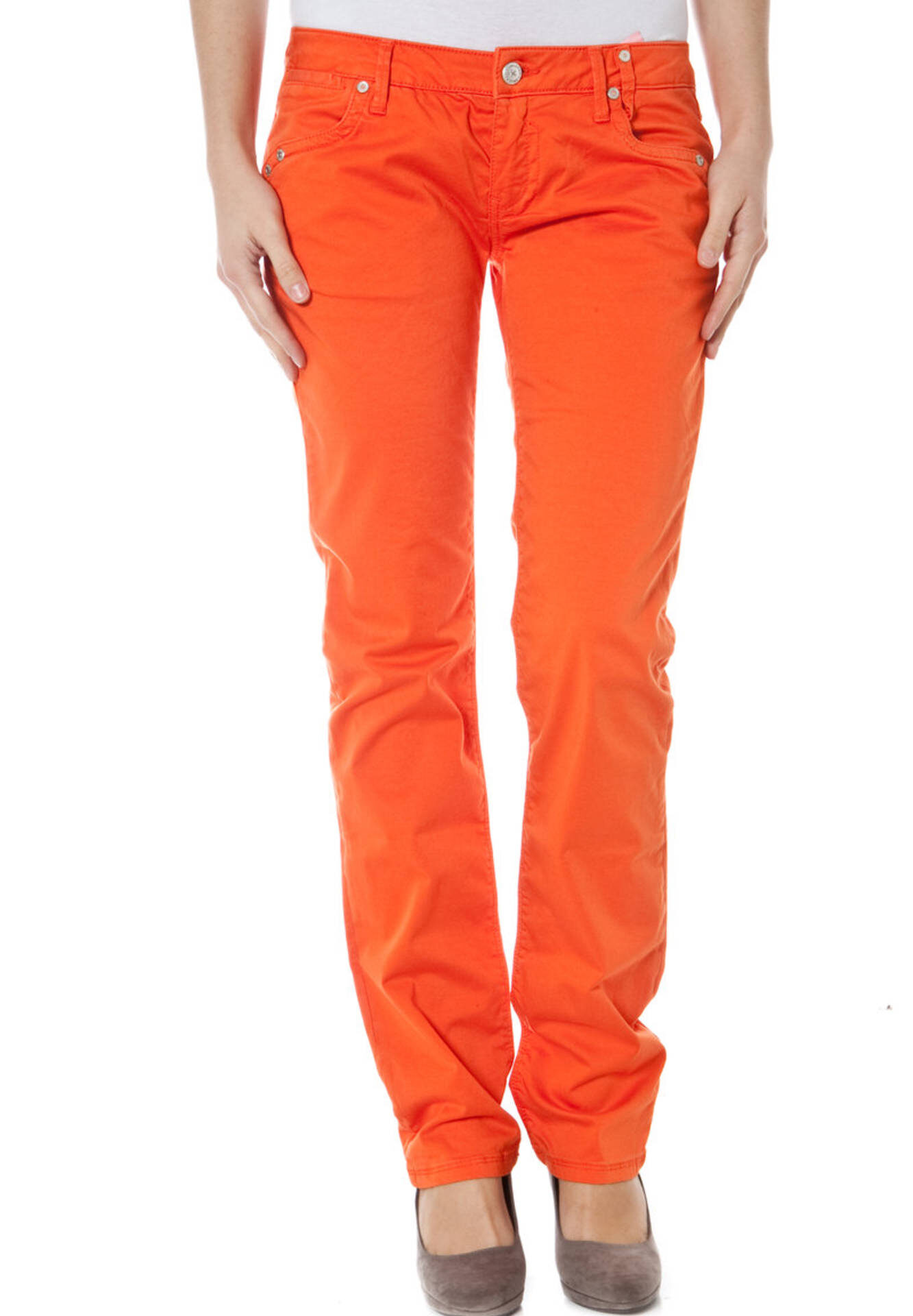 ZUELEMENTS WOMEN'S ORANGE TROUSERS