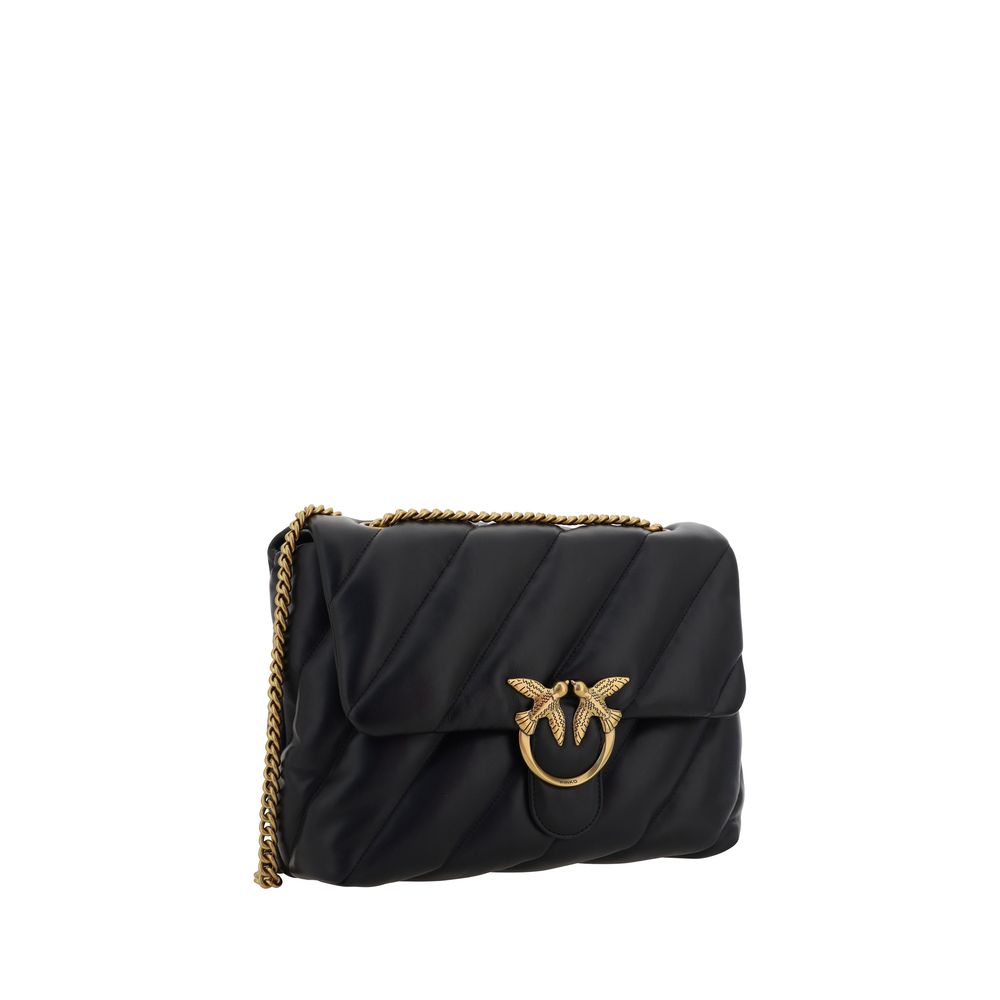 PINKO Black Calf Leather Bos Taurus Shoulder Bag PINKO Black Calf Leather Bos Taurus Shoulder Bag - Image 2