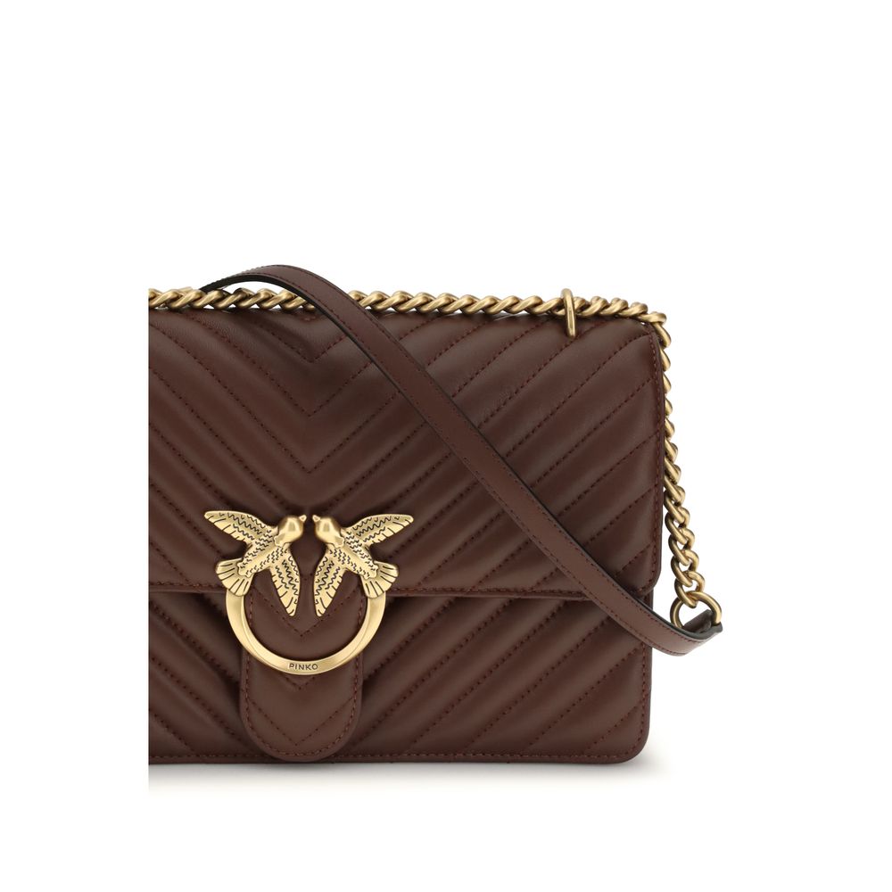 PINKO Brown Calf Leather Bos Taurus Shoulder Bag PINKO Brown Calf Leather Bos Taurus Shoulder Bag - Image 4
