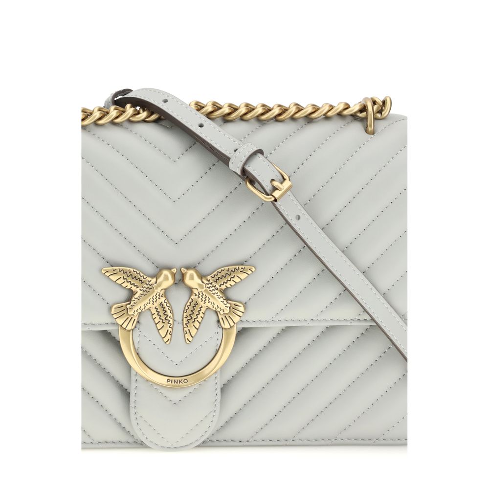 PINKO Gray Calf Leather Bos Taurus Shoulder Bag PINKO Gray Calf Leather Bos Taurus Shoulder Bag - Image 4