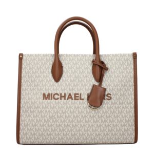 Michael Kors bėžinė tekstilinė rankinė