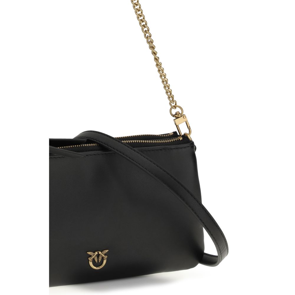 PINKO Black Calf Leather Bos Taurus Shoulder Bag PINKO Black Calf Leather Bos Taurus Shoulder Bag - Image 4