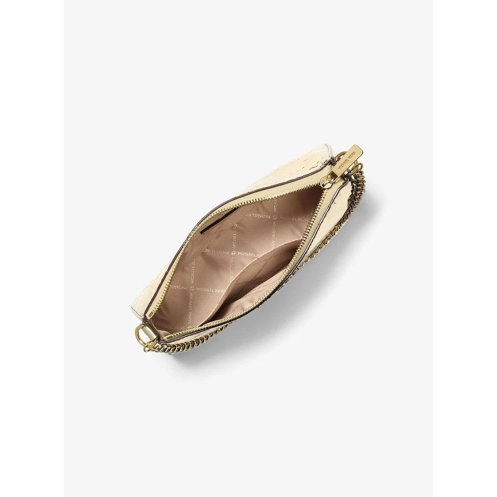 Michael Kors Gold Canvas Clutch Bag Michael Kors Gold Canvas Clutch Bag - Image 2