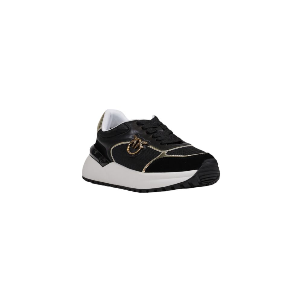 PINKO Black Leather Low Top Sneakers PINKO Black Leather Low Top Sneakers - Image 2