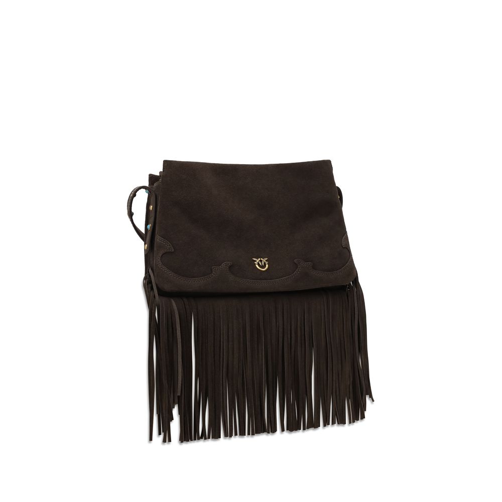 PINKO Brown Calf Leather Bos Taurus Shoulder Bag PINKO Brown Calf Leather Bos Taurus Shoulder Bag - Image 2