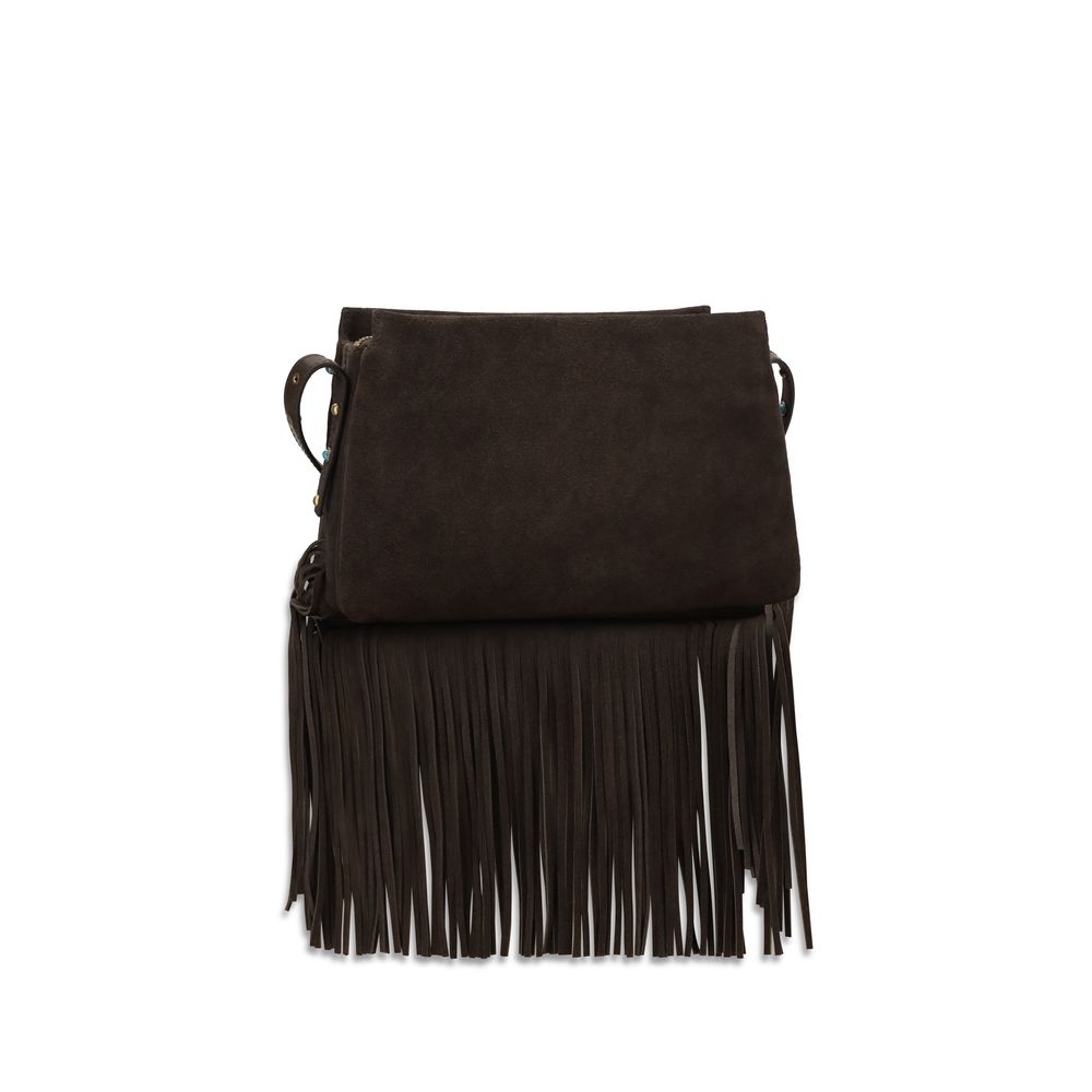 PINKO Brown Calf Leather Bos Taurus Shoulder Bag PINKO Brown Calf Leather Bos Taurus Shoulder Bag - Image 3
