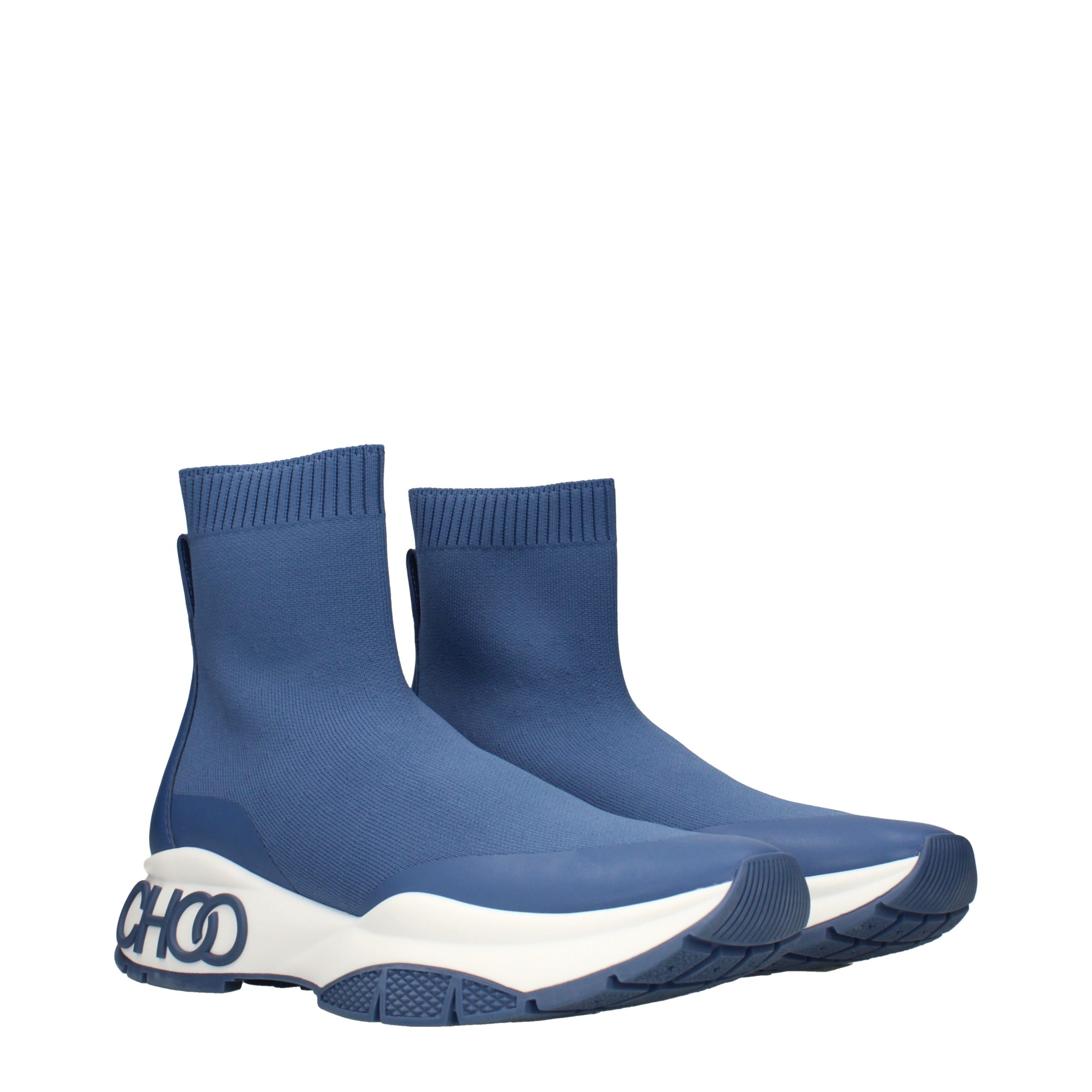 Jimmy Choo Blue Fabric Ankle Boots Jimmy Choo Blue Fabric Ankle Boots - Image 2