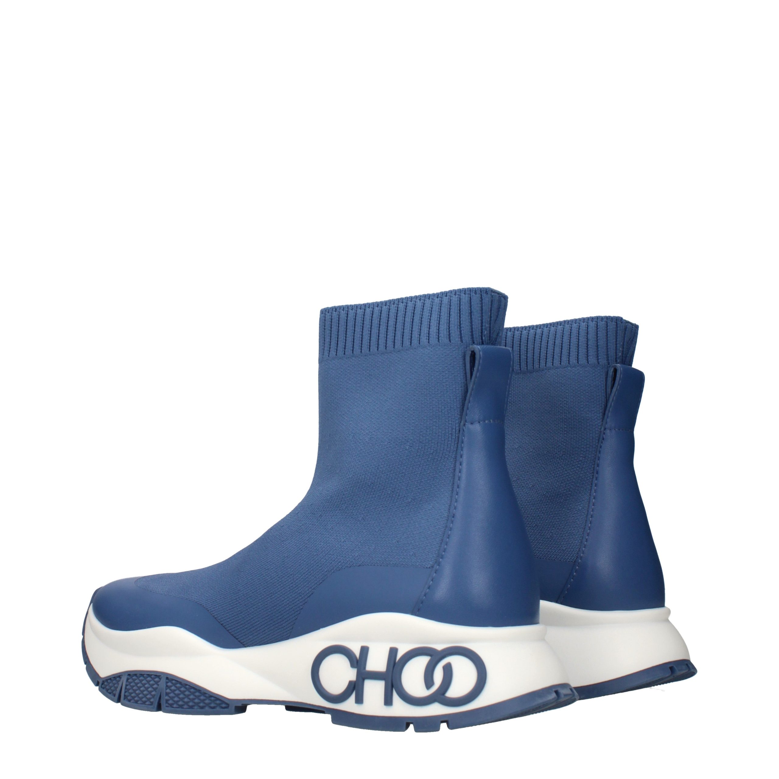Jimmy Choo Blue Fabric Ankle Boots Jimmy Choo Blue Fabric Ankle Boots - Image 4