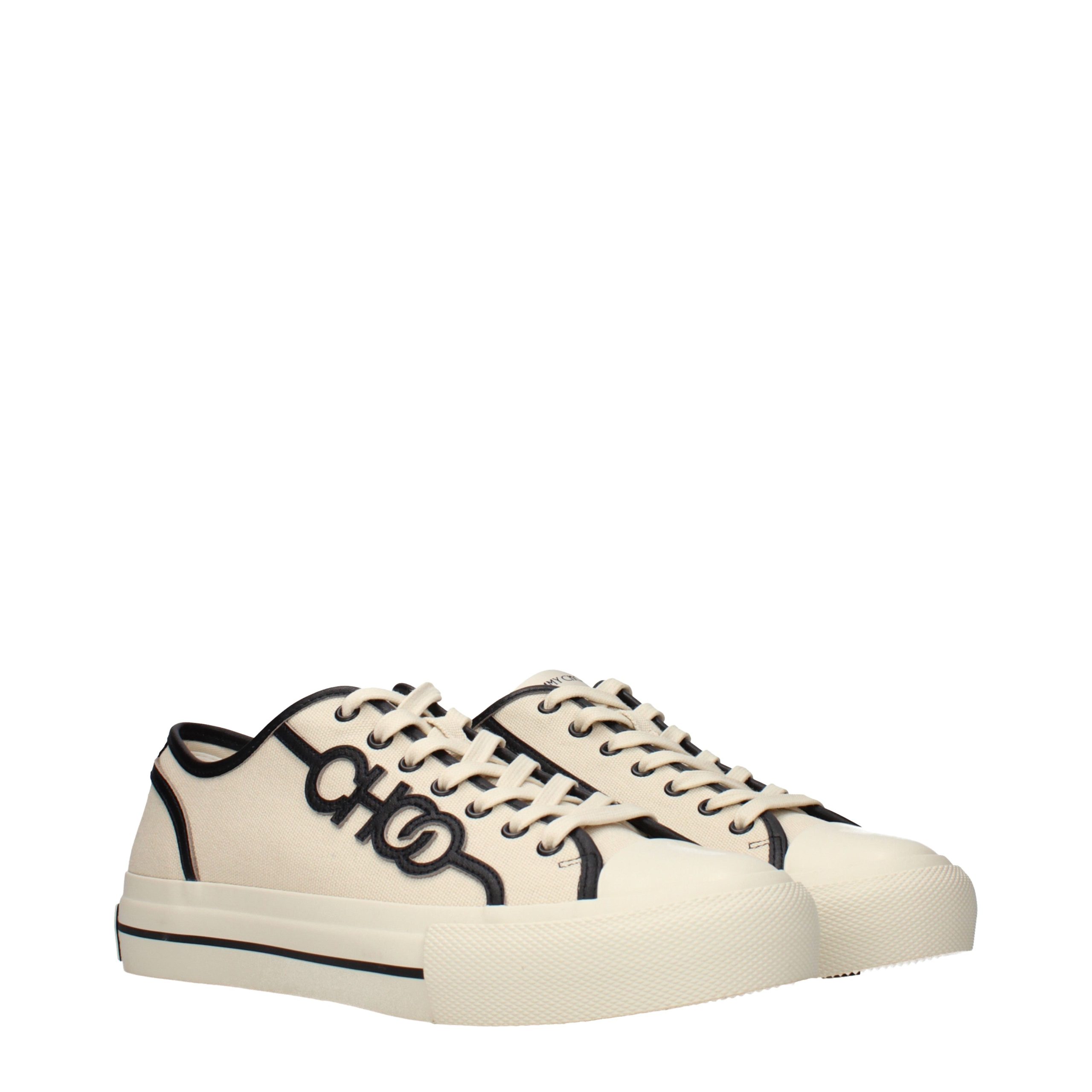 Jimmy Choo Beige Fabric Low Top Sneakers Jimmy Choo Beige Fabric Low Top Sneakers - Image 2