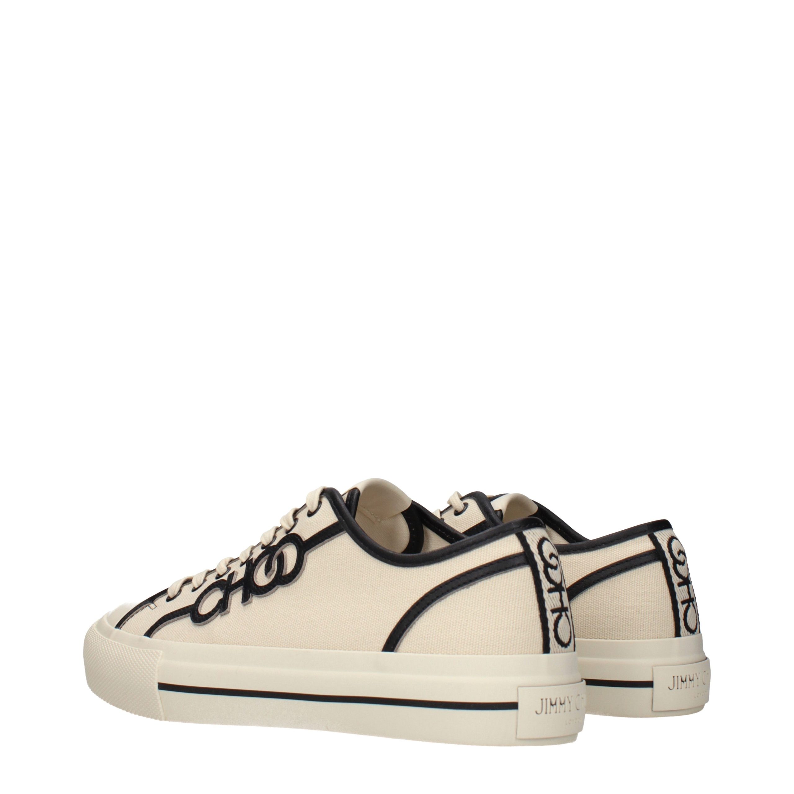 Jimmy Choo Beige Fabric Low Top Sneakers Jimmy Choo Beige Fabric Low Top Sneakers - Image 4