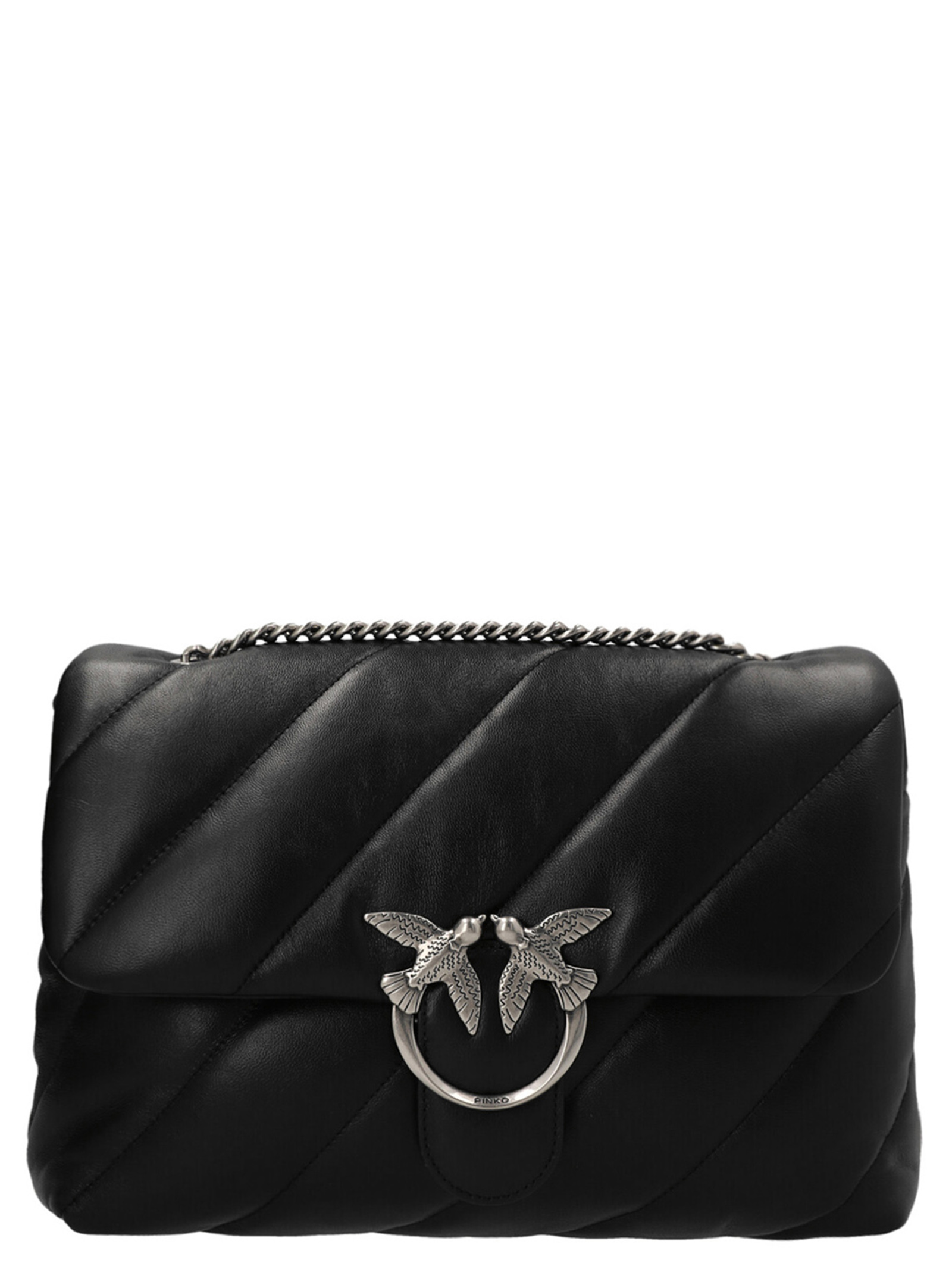 PINKO Black Lamb Leather Crossbody Bag PINKO Black Lamb Leather Crossbody Bag