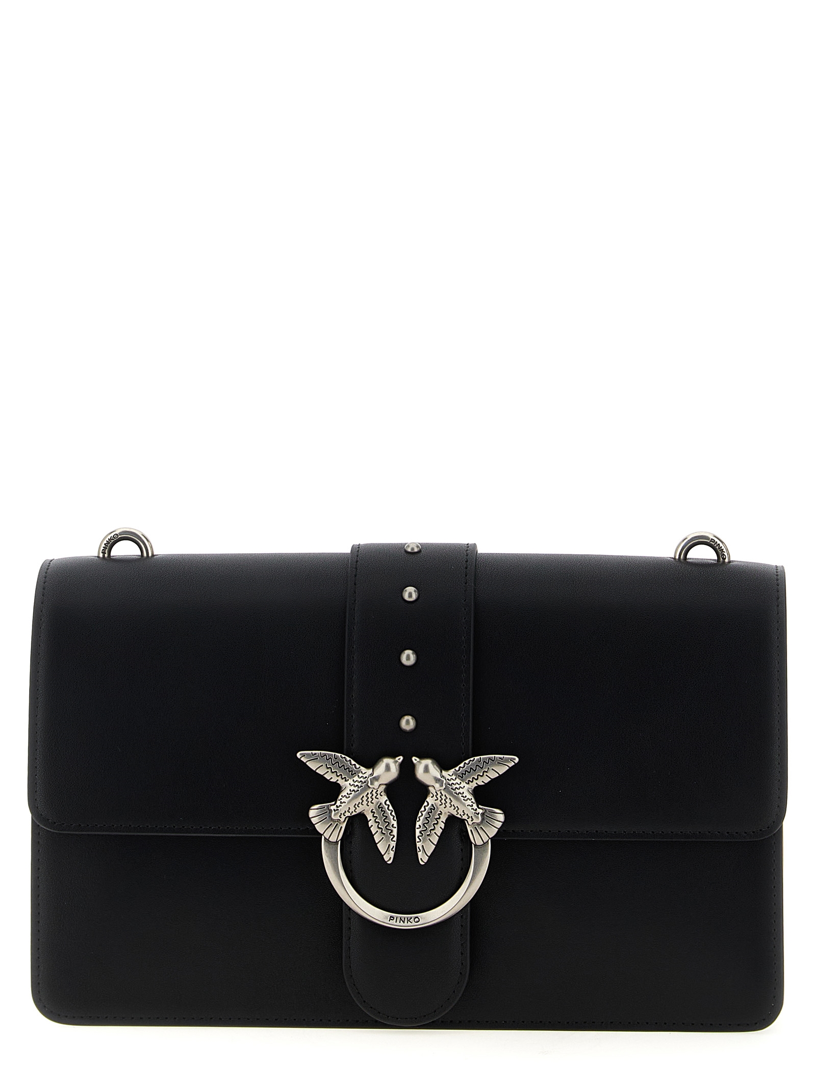 PINKO Black Goatskin Crossbody Bag PINKO Black Goatskin Crossbody Bag