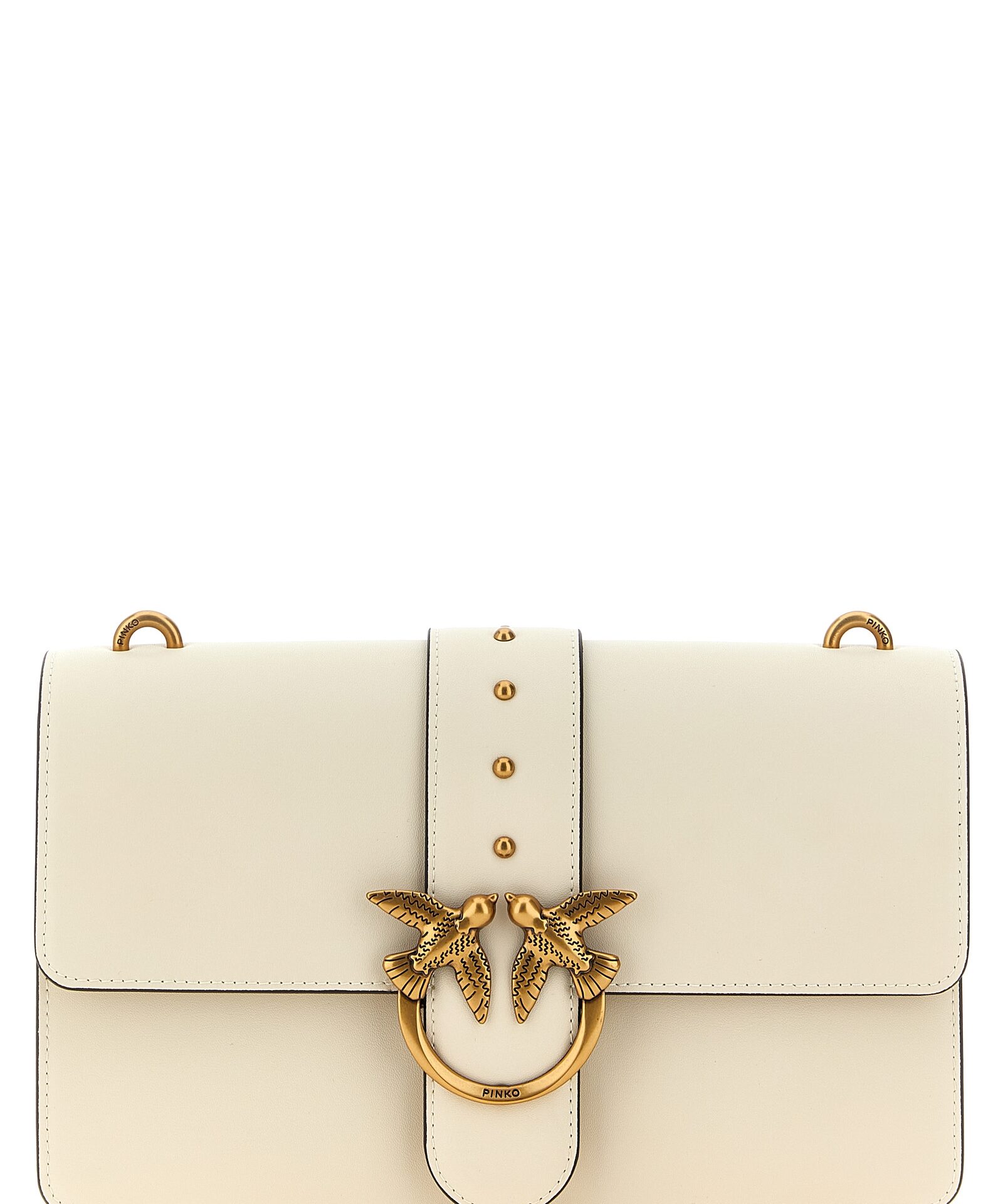 PINKO White Goatskin Crossbody Bag