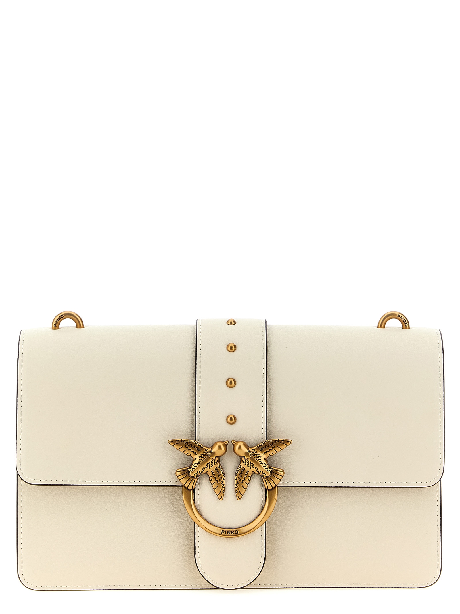 PINKO White Goatskin Crossbody Bag PINKO White Goatskin Crossbody Bag