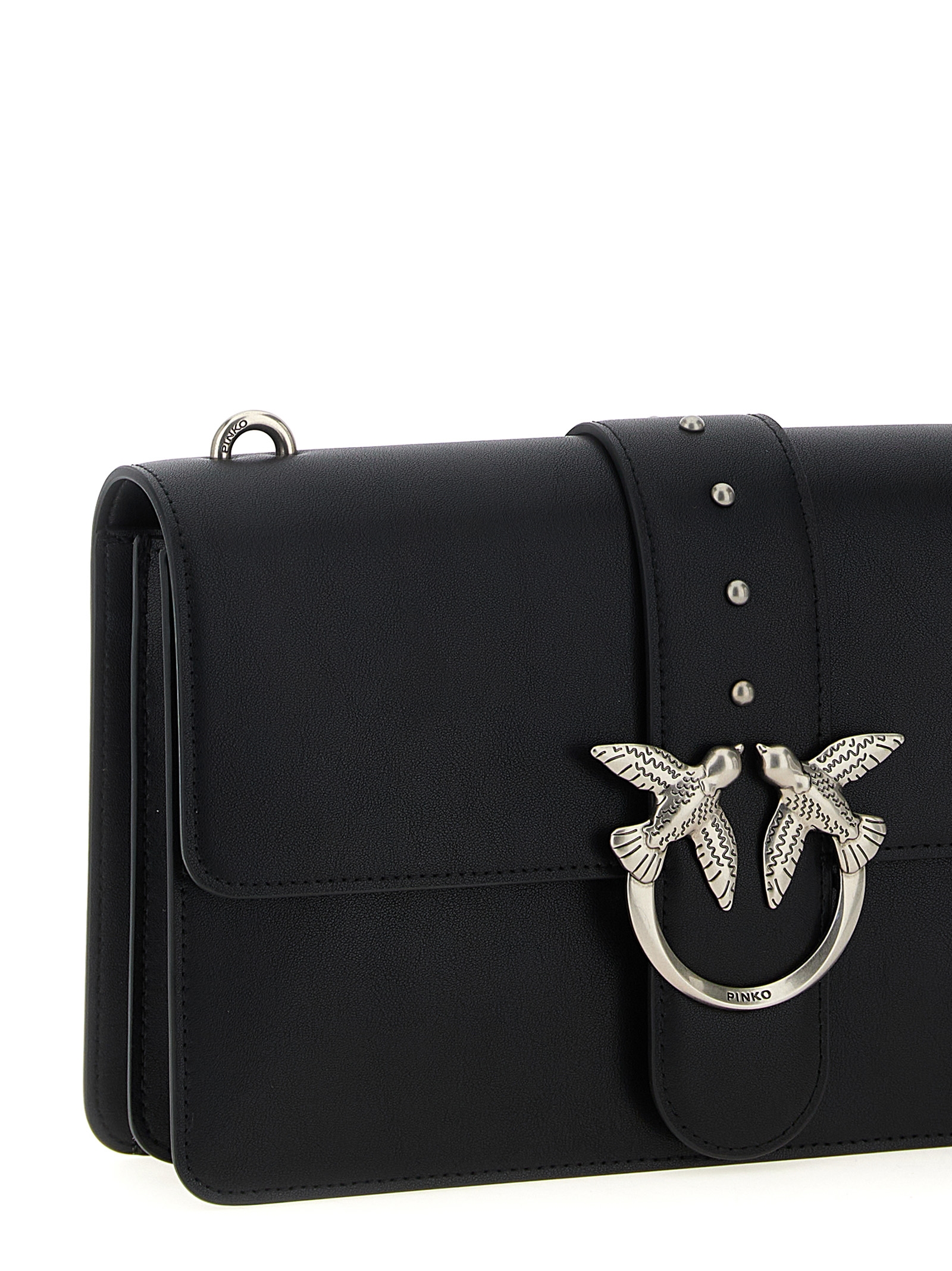 PINKO Black Goatskin Crossbody Bag PINKO Black Goatskin Crossbody Bag - Image 3