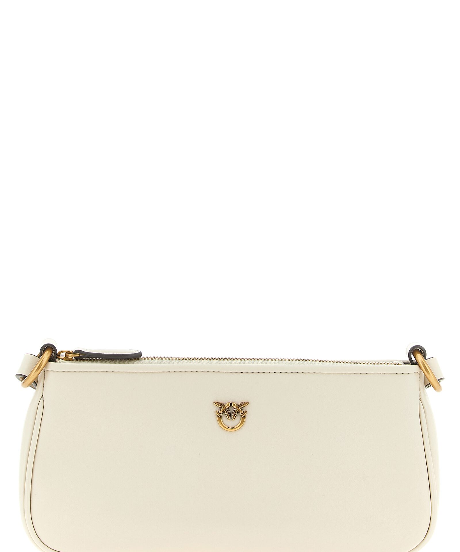 PINKO White Goatskin Crossbody Bag