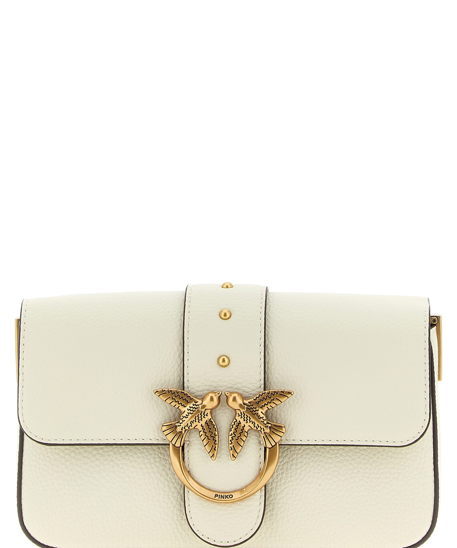 PINKO White Goatskin Crossbody Bag