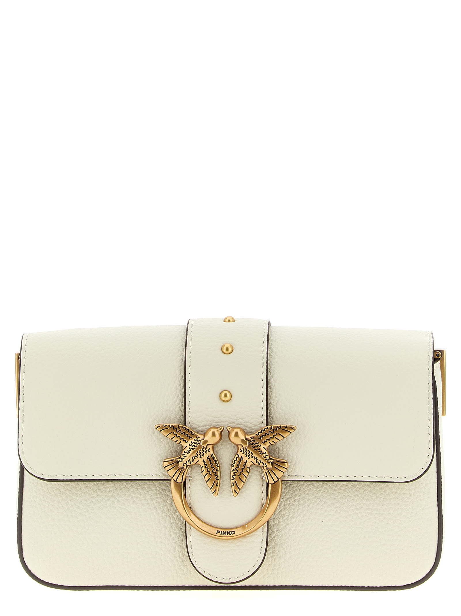 PINKO White Goatskin Crossbody Bag PINKO White Goatskin Crossbody Bag