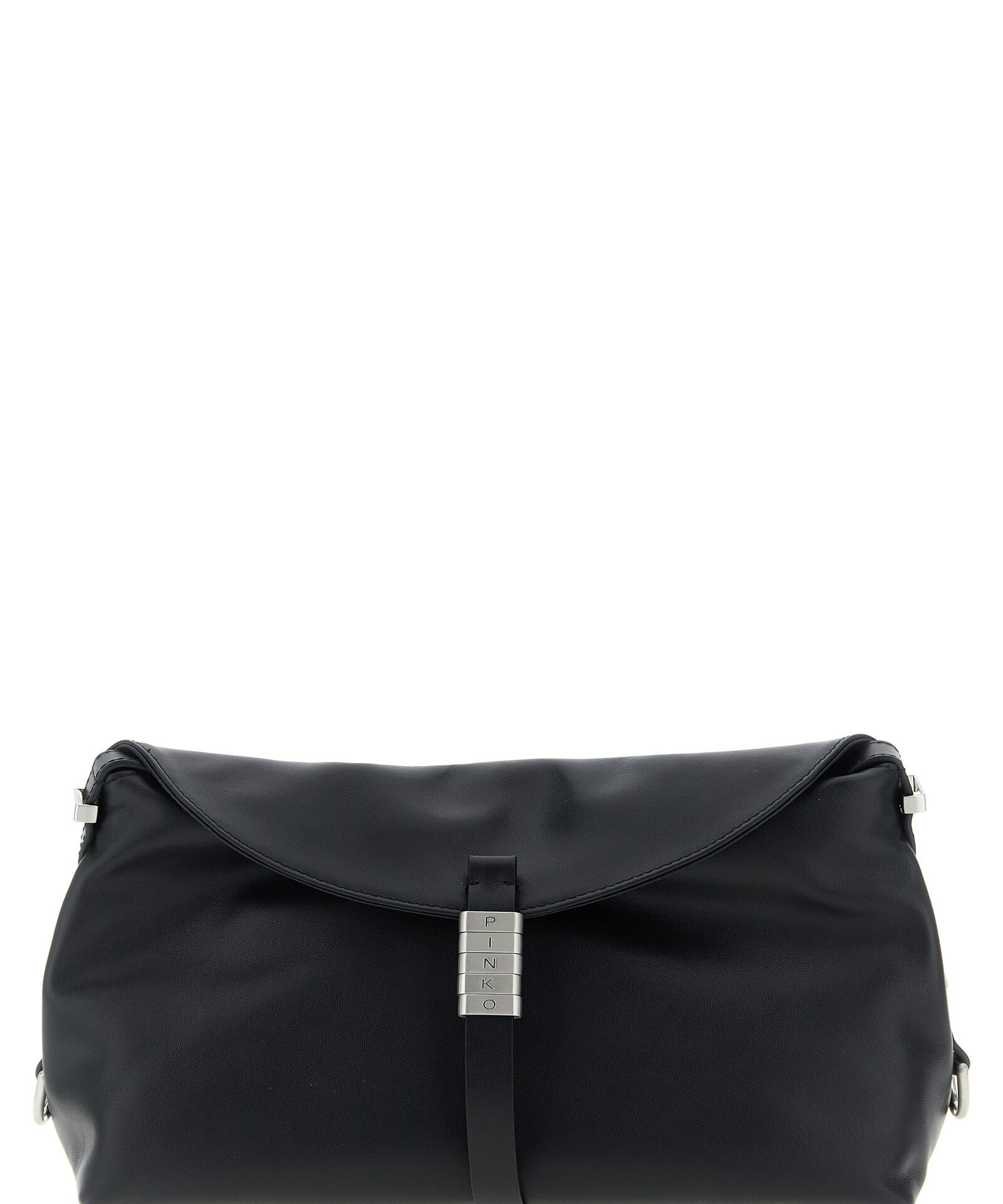 PINKO Black Goatskin Shoulder Bag