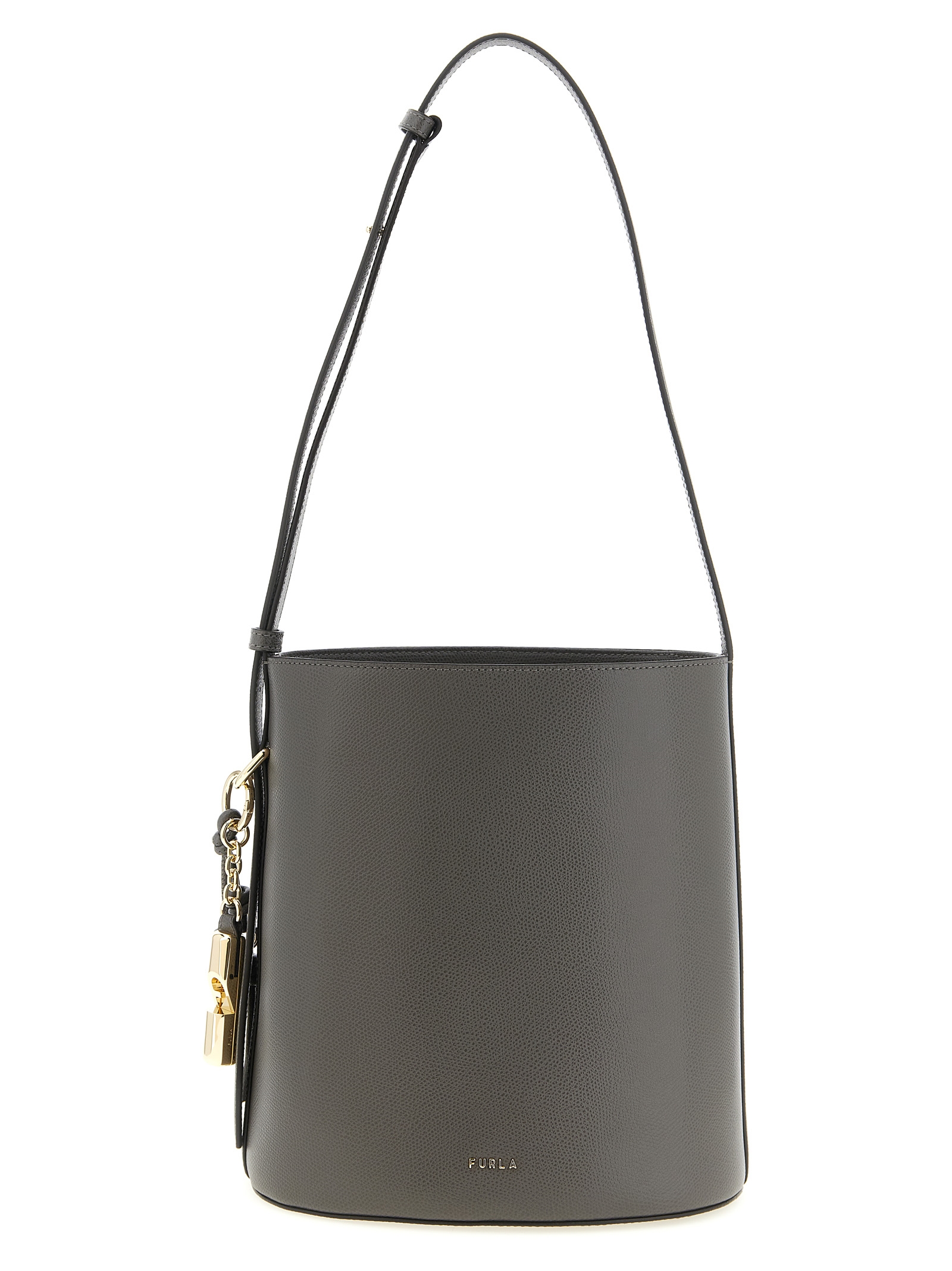 Furla Gray Calfskin Shoulder Bag Furla Gray Calfskin Shoulder Bag