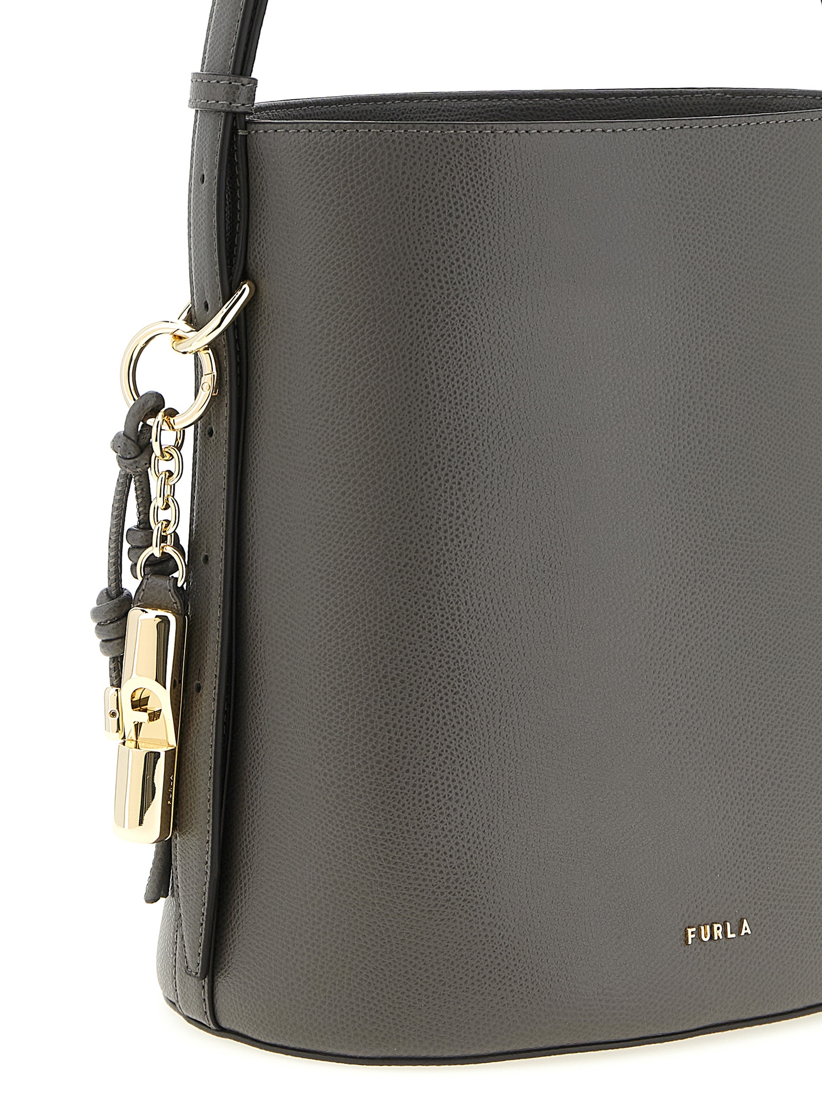 Furla Gray Calfskin Shoulder Bag Furla Gray Calfskin Shoulder Bag - Image 3