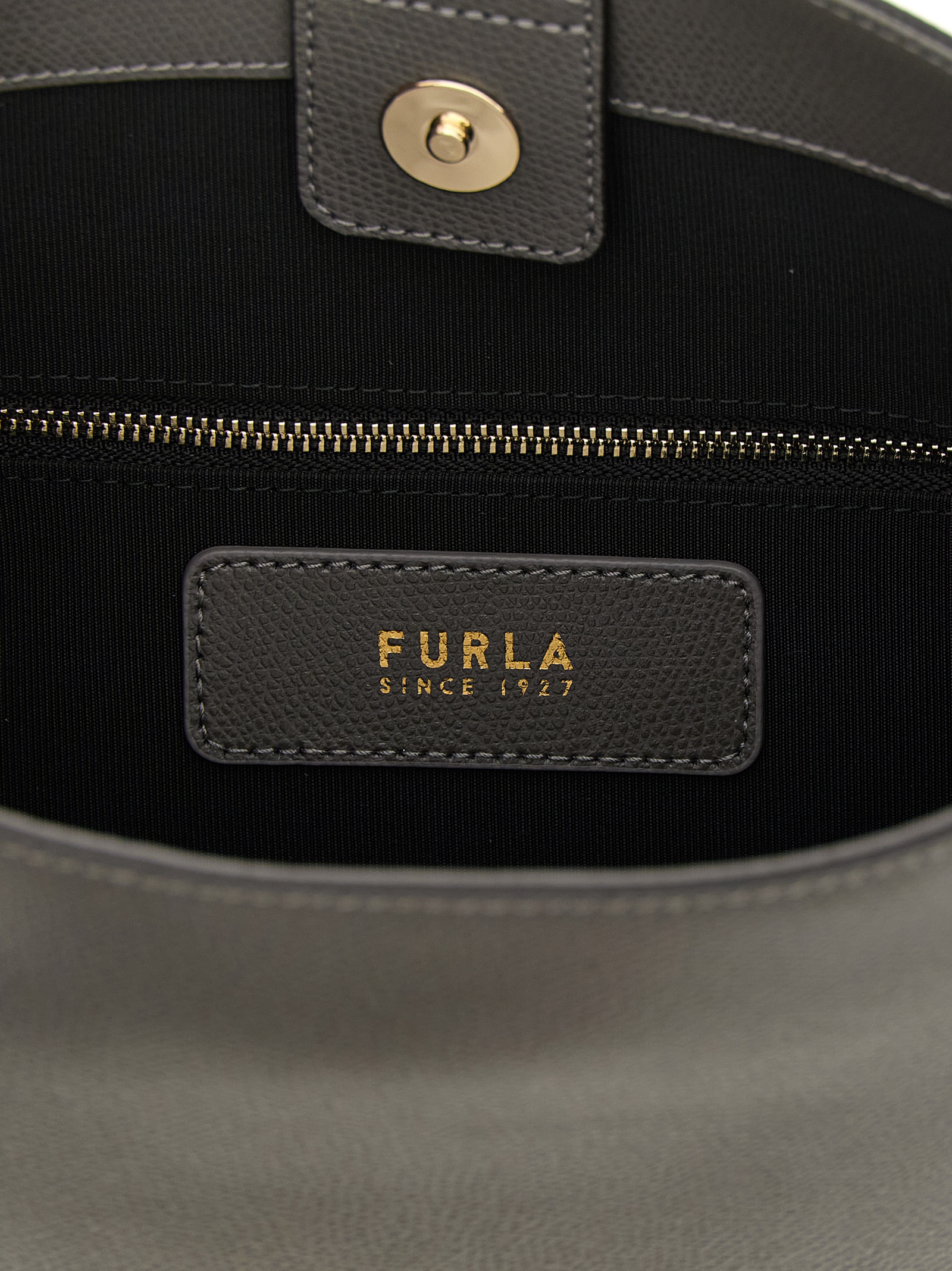 Furla Gray Calfskin Shoulder Bag Furla Gray Calfskin Shoulder Bag - Image 4