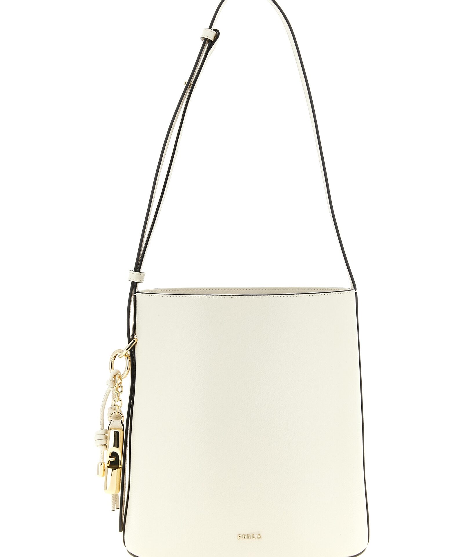 Furla White Calfskin Shoulder Bag