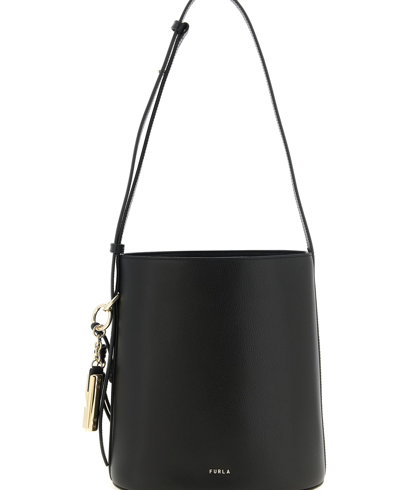 Furla Black Calfskin Shoulder Bag
