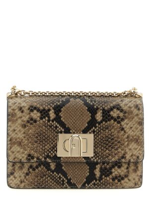 Furla Gray Goatskin Crossbody Bag