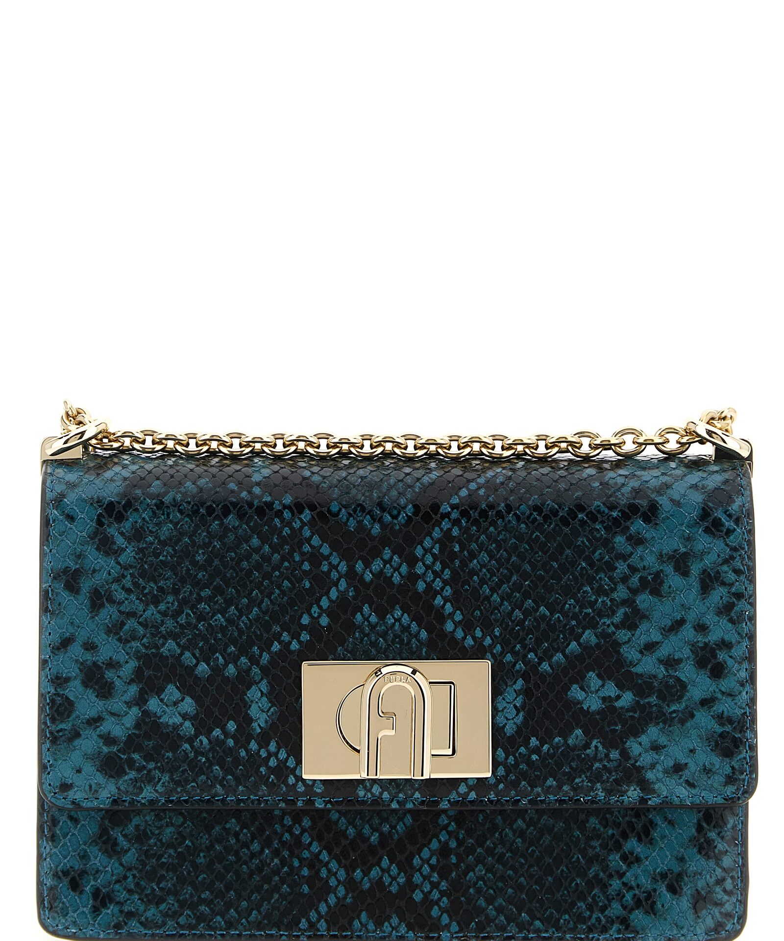 Furla Blue Goatskin Crossbody Bag