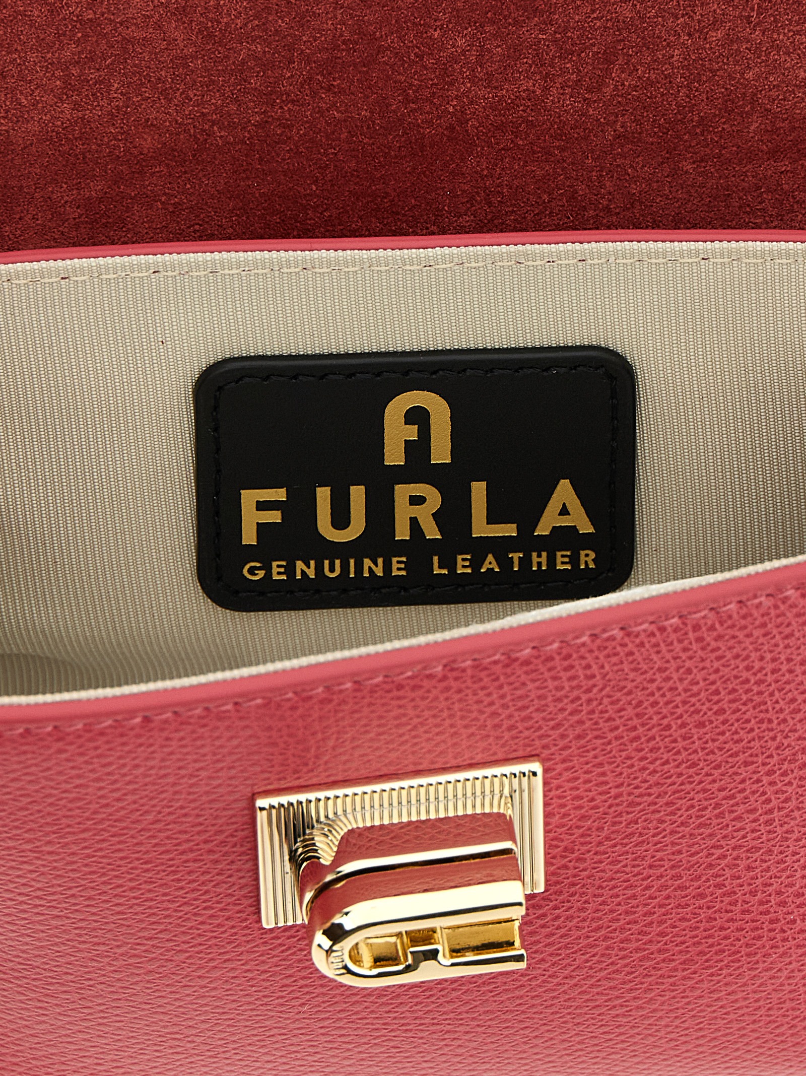 Furla Fuchsia Calfskin Crossbody Bag Furla Fuchsia Calfskin Crossbody Bag - Image 4