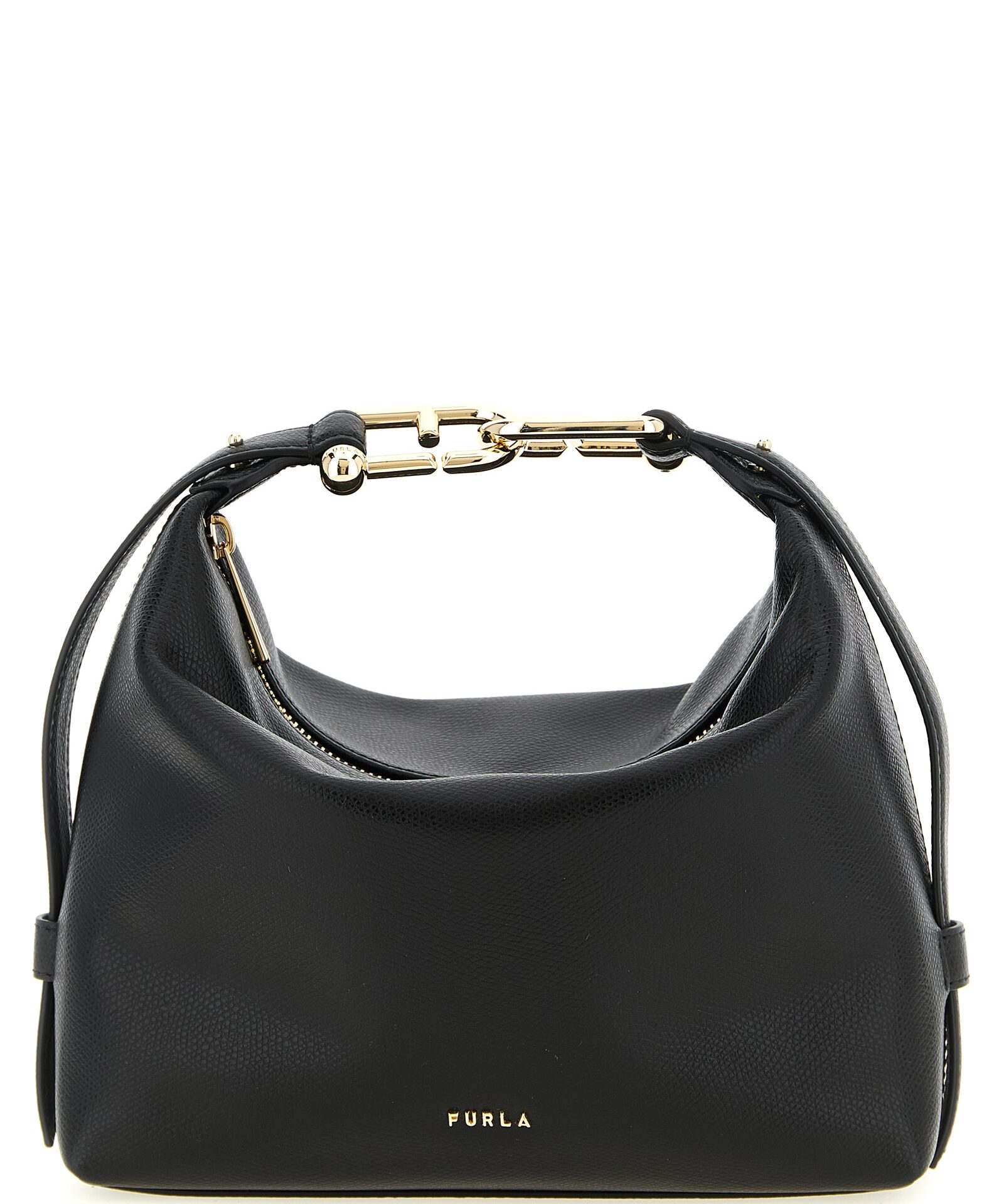 Furla Black Calfskin Shoulder Bag