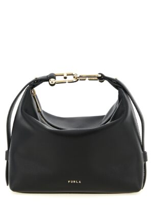 Furla Black Calfskin Shoulder Bag