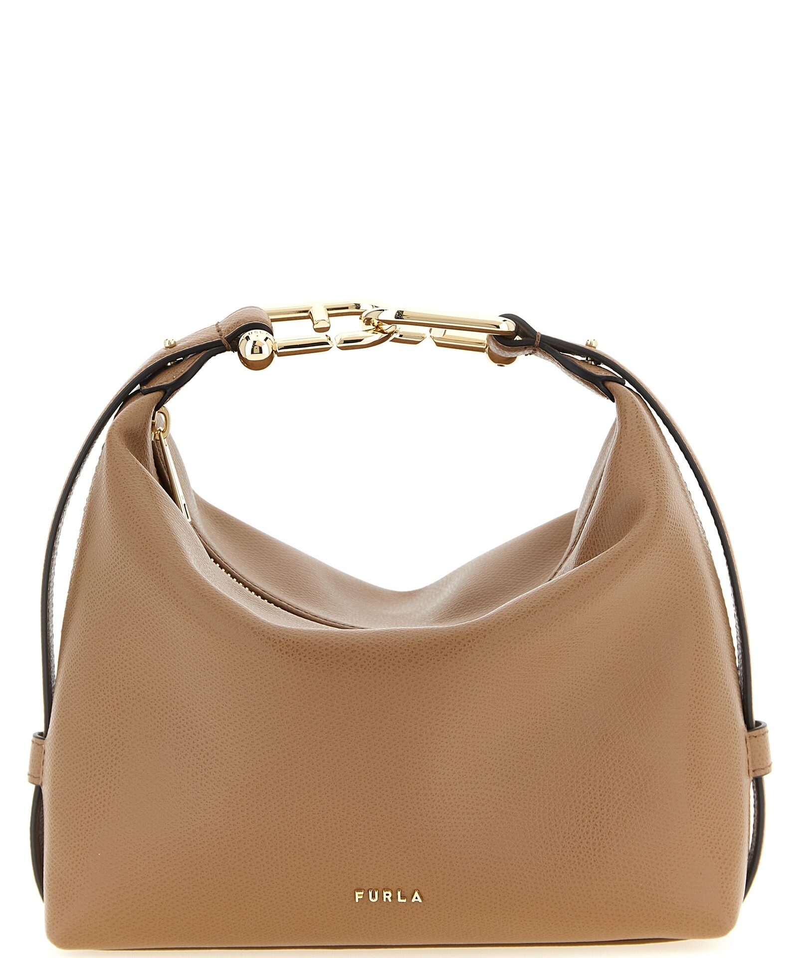 Furla Beige Calfskin Shoulder Bag