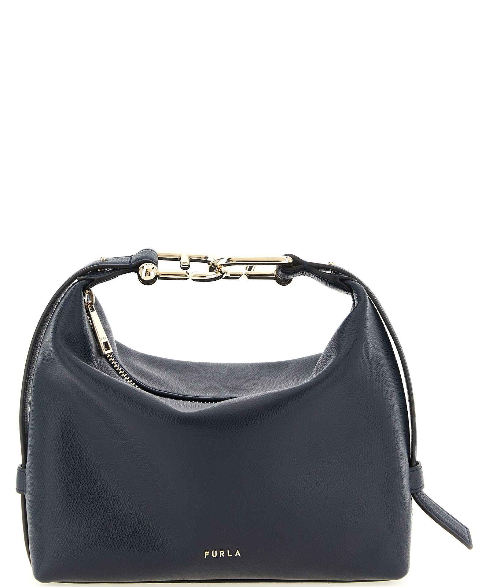 Furla Blue Calfskin Shoulder Bag