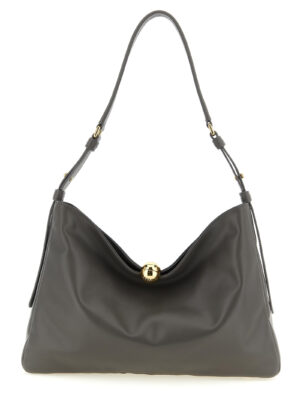Furla Gray Calfskin Shoulder Bag